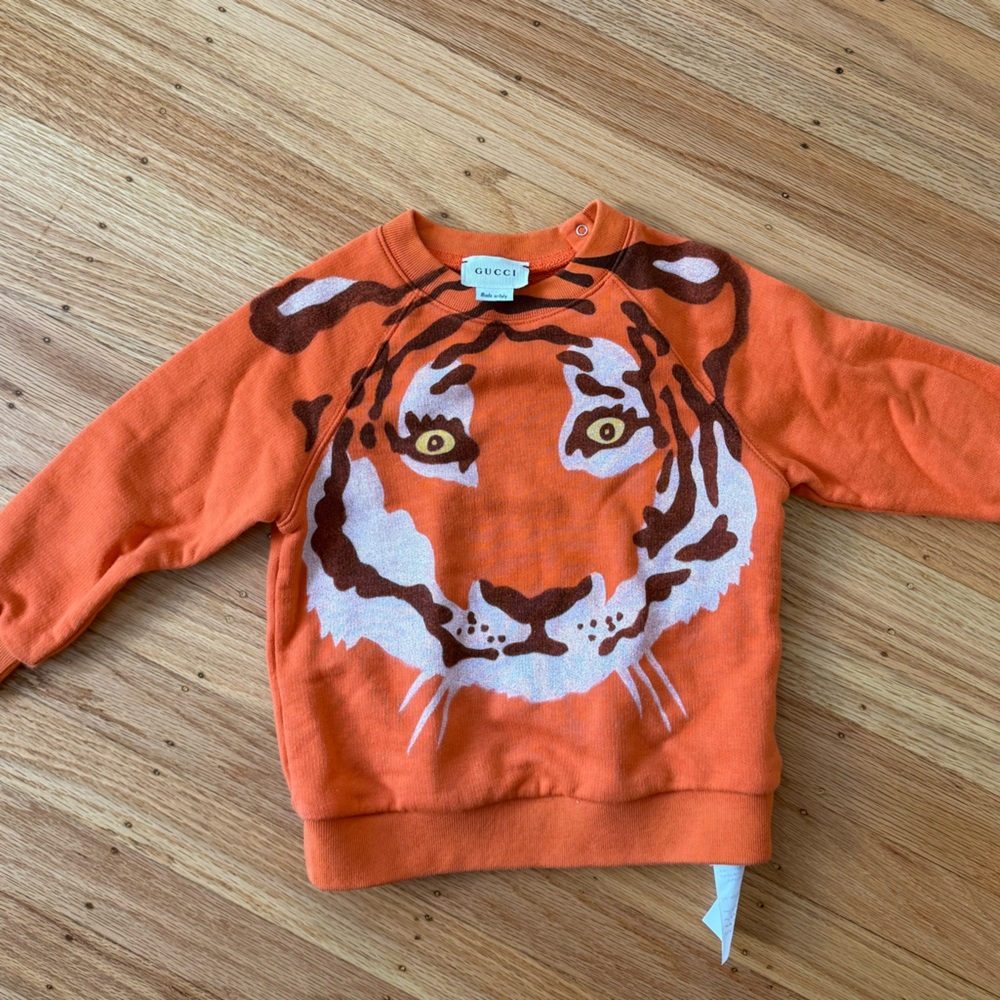 Gucci Kids Orange Tiger Sweatshirt